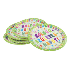 EGYÉB GYÁRTÓ "Boldog születésnapot" 23 cm zászlós papír tányér party kellék