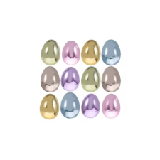 egyéb Gyöngyházfényű dekortojás 6 cm - Vegyes színek (6 db/csomag) (072220) party kellék
