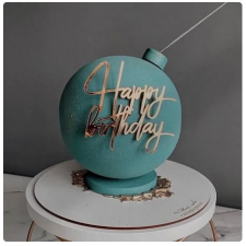 egyéb Happ Birthday torta beszúró, műanyag, arany, 10×9 cm sütés és főzés