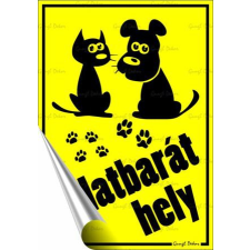 egyéb Információs matrica, 11,6x16,6 cm, "Állatbarát hely" információs címke