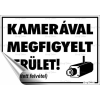 egyéb Információs matrica, 11,6x16,6 cm, "Kamerával megfigyelt terület"