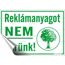 egyéb Információs matrica, 11,6x16,6 cm, "Reklámanyagot nem kérünk" információs címke