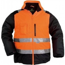 egyéb Kabát Hi-Viz PE 2:1 vízhatlan Oxford külső levehető ujjak taft belső fekete XL