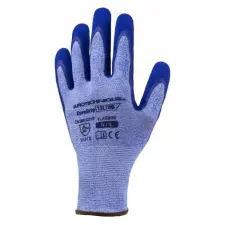 egyéb Kesztyű latex duplán mártott poliészter csúszásbiztos kék 11 védőkesztyű