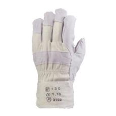egyéb Kesztyű marhahasíték tenyérbéléssel fehér vászon kézháttal 150_10_méret