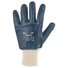 egyéb Kesztyű Ronny pamutkesztyű nitrillel mártva gumírozott csuklórésszel darkblue 10
