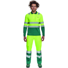 egyéb LEON HV póló hosszú ujjú (sárga/zöld, 4XL) munkaruha