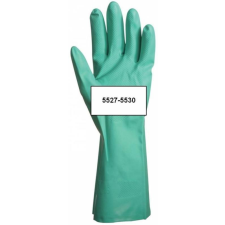 egyéb Mártott zöld nitril kesztyű, vegyszerálló, 33cm/0,46mm védőkesztyű