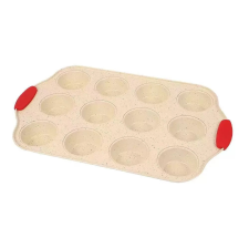 egyéb Muffin sütőforma, fém, szilikon fogóréssszel, 12db sütés és főzés