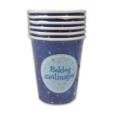 egyéb Papírpohár - "Boldog Születésnapot!" Kék (6 db) (FUN006) party kellék