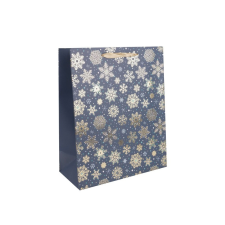 egyéb Papírtasak arany hópihék 18*23 ajándéktasak