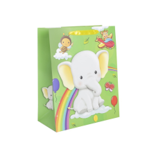 egyéb Papírtasak elefánt szivárvánnyal 18x23 cm ajándéktasak