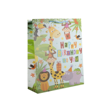 egyéb Papírtasak szülinapos állatos 18*23 cm ajándéktasak