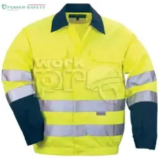 egyéb Patrol kabát SÁRGA/KÉK, rejtett gombolás, három zseb, hat darab 3M-es csík