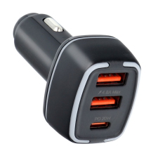 egyéb Pavareal 2xUSB / USB-C Autós töltő - Fehér (3A) (PA-CC65) mobiltelefon kellék