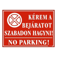 egyéb Piktogram Kérem a bejáratot szabadon hagyni piros információs címke