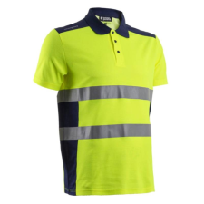 egyéb Póló Oki rövid ujjó galléros Hi-Viz sárga/sötétkék 3XL láthatósági ruházat