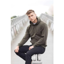 egyéb Pulóver Just Hoods kapucnis unisex (80%pamut 20%poliészter) navy smoke, L munkaruha