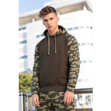 egyéb Pulóver Just Hoods kapucnis unisex (80%pamut) charcoal grey/jet black, XL munkaruha