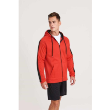 egyéb Pulóver Just Hoods unisex, jet black/fire red, L munkaruha
