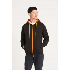 egyéb Pulóver Just Hoods unisex, jet black/orange crush, XL munkaruha