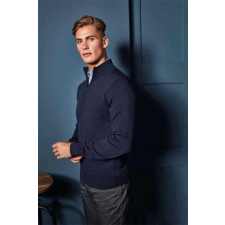 egyéb Pulóver Premier férfi negyed cipzáras kötött férfi, navy, 2XL munkaruha