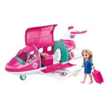 egyéb Repülőgép játékszett stewardess babával 11 darabos - Pink (11) baba
