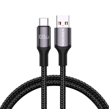 egyéb Rocoren Retro Series USB Type-A apa - USB Type-C apa Adat és töltő kábel (100W) - Szürke (1m) kábel és adapter