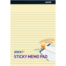egyéb Stick'N 254x178mm öntapadó jegyzetfüzet - Sárga (50 lap / tömb) (21851) jegyzettömb