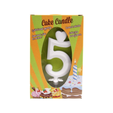 egyéb Számgyertya 5 - fehér party kellék