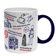 egyéb Teásbögre angol nyelvtani mintával 32cl (1206BOG215) (1206BOG215) bögrék, csészék