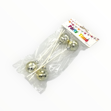 egyéb Torta beszúró, discogömb, 3cm, ezüst, 4db sütés és főzés