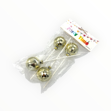 egyéb Torta beszúró, discogömb, 4cm, arany, 4db sütés és főzés