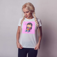  Egyedi póló | NFT series – Boba teát ivó lány ajándéktárgy