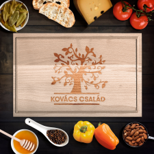 Egyedi vágódeszka család egyedi nevekkel konyhai eszköz