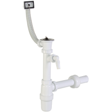  Egymedencés mosogatószifon, + leeresztô + túlfolyó + mosogép csatlakozó, 40 mm (Egymedencés) beépíthető gépek kiegészítői