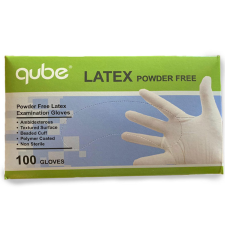 Egyszerhasználatos púdermentes latex kesztyű QUBE védőkesztyű