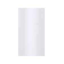  egyszínű tüll, fehér, 0,5 x 9 m (1 db / 9 lm) dekorációs kellék
