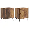  Éjjeliszekrény 2 pcs Antik Fa 43 x 34,5 x 50 cm Szerelt Fa