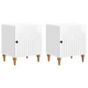  Éjjeliszekrény 2 pcs Magasfényű Fehér 43 x 34,5 x 50 cm