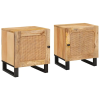  Éjjeliszekrény 2 pcs Természetes 40 x 33,5 x 46 cm
