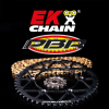 EK CHAIN EK/PBR láncszett 525 MVXZ2 - 15/45-112 - acél standard hátsó lánckerék EK CHAIN  Erőátviteli alkatrészek Láncok, lánckerekek, láncszettek Láncszettek