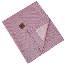  EKO Bambusz takaró szőrme béléssel Lilac 100x80 cm babaágynemű, babapléd