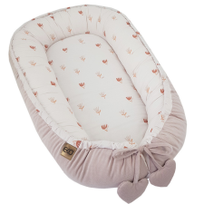EKO Hniezdo pre bábätko bavlnené velvet Beige Meadow 90x60cm babafészek