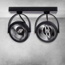 EKO-LIGHT SPOLKA Spotlámpa két foglalattal, fekete (Lugar) világítás