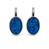 Ékszer ABC Ezüst kék opál köves fülbevaló "patent"