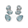 Ékszer ABC Ezüst kék topáz köves fülbevaló
