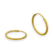 Ékszerkirály 14k arany fülbevaló, karika,, 20 mm fülbevaló