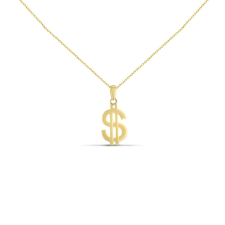 Ékszerkirály 14k arany medál, dollárjel medál
