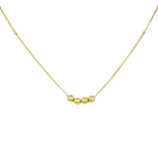 Ékszerkirály 14k arany nyaklánc golyókkal kétszínű nyaklánc